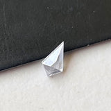 4.9x2.8mm White Shield 0.15 Cts Kite Shape Flat Back Diamond Cabochon, Loose Shield Diamond Faceted for Ring - PDD894