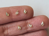 Light Yellow Kite Shaped Diamond, 0.14 Cts Shield/Table Cut 6x3mm Flat Back Faceted Yellow Diamond for Wedding Rings/Pendant - PDD895