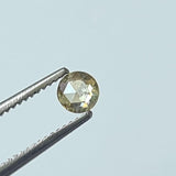 Natural Light Yellow Round Rose Cut Diamond For Ring, Single Loose 3.4mm Rose Cut Diamond Cabochon - PDD897