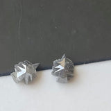 Salt And Pepper Christmas Tree Polished Diamond, Loose Fancy Faceted Trees Diamond Charm Gifts, Statement Jewelry, Santa Pendant - PDD902