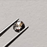 4.5mm Salt And Pepper Rose Cut Diamond, Salt & Pepper Loose Faceted Round Diamond Cabochon, Rose Cut for Ring - PDD908