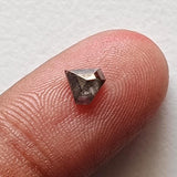 4.9x4.4mm Salt And Pepper 0.29 Cts Fancy Shield Shape Rose Cut Diamond, Flat Back Shield Diamond for Ring - PDD910