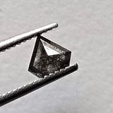 4.9x4.4mm Salt And Pepper 0.29 Cts Fancy Shield Shape Rose Cut Diamond, Flat Back Shield Diamond for Ring - PDD910