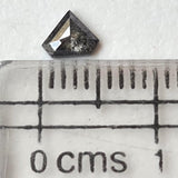 4x4.9mm Salt And Pepper 0.21 Cts Fancy Shield Shape Rose Cut Diamond, Flat Back Shield Diamond for Ring - PDD911