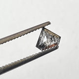 4x4.9mm Salt And Pepper 0.21 Cts Fancy Shield Shape Rose Cut Diamond, Flat Back Shield Diamond for Ring - PDD911