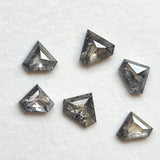 Salt And Pepper Fancy Shield Shape Rose Cut Diamond, Flat Back Shield Diamond for Ring / Pendant / Jewelry (A To F) - PDD912