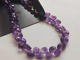 6-7mm African Amethyst Micro Faceted Heart Shaped Briolette, Purple Faceted Heart Amethyst (20Pcs To 40Pcs) - PAG28