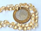 5-6mm Citrine Faceted Heart Briolettes, Natural Heart Beads Citrine for Jewelry (10Pcs To 20Pcs) - PAG30