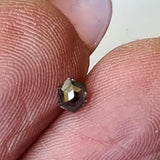 3.4x3.1mm Back Fancy Faceted Black Natural Black Hexagon Shaped Diamond, Rose Cut Diamond for Jewelry - PDD913