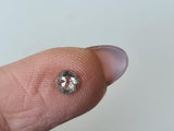 4.4mm Salt And Pepper Rose Cut Salt & Pepper Tamboli Loose Diamond, Faceted Round Diamond Cabochon, Rose Cut for Ring - PDD915
