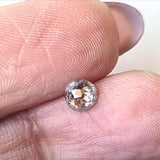 4.4mm Salt And Pepper Rose Cut Salt & Pepper Tamboli Loose Diamond, Faceted Round Diamond Cabochon, Rose Cut for Ring - PDD915