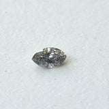 Salt And Pepper RARE 5.4x3mm, 0.24 Ct Marquise Shape Diamond, Brilliant Cut Faceted Clear Black Diamond For Engagement Ring - PDD916