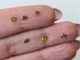 Yellow Green Pear Brilliant Cut Diamond, Loose Sparkling Diamond Pear For Ring / Earrings - PDD920