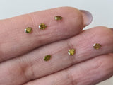 Yellow Green Pear Brilliant Cut Diamond, Loose Sparkling Diamond Pear For Ring / Earrings - PDD920