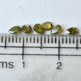 Yellow Green Pear Brilliant Cut Diamond, Loose Sparkling Diamond Pear For Ring / Earrings - PDD920