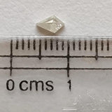 5x2.8mm White Shield Diamond, 0.18Cts Natural White Loose Shield Kite Shape Rose Cut Flat Back Fancy Cut Diamond / for Ring - PDD922