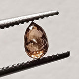 4.3x2.8mm Cognac Diamond Briolette Bead, 0.3Ct Beautiful Natural Cognac Faceted Tear Drop Bead Diamond Drop For Jewelry - PPKJ183