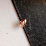 4.3x2.8mm Cognac Diamond Briolette Bead, 0.3Ct Beautiful Natural Cognac Faceted Tear Drop Bead Diamond Drop For Jewelry - PPKJ183