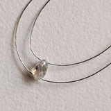 4.1x2.4mm Clear White Faceted Diamond Tear Drop Double Drill, Clear Briolette Bead, 0.16Ct Diamond Drop For Jewelry - PPKJ184