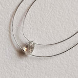 4.1x2.4mm Clear White Faceted Diamond Tear Drop Double Drill, Clear Briolette Bead, 0.16Ct Diamond Drop For Jewelry - PPKJ184