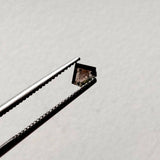 Natural Brown Shield Shaped Diamond, 0.13 Ct Flat Back Faceted Brown 3.5x4.4mm Rose Cut Diamond for Wedding Rings / Pendant - PDD925