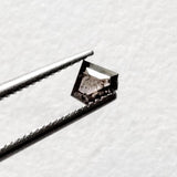 Natural Brown Shield Shaped Diamond, 0.13 Ct Flat Back Faceted Brown 3.5x4.4mm Rose Cut Diamond for Wedding Rings / Pendant - PDD925