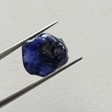 14x11.5mm Blue Rough Raw Sapphire Slice Gemstone, Loose Raw Blue Sapphire for Pendant / Jewelry, 1 Pc - PDG362