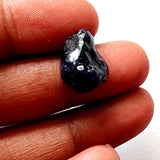 14x11.2mm Blue Sapphire Rough Slice, Loose Raw Blue Sapphire Slice Gemstone for Pendant / Jewelry, 1 Pc - PDG364