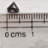 4.9x4.4mm Salt And Pepper 0.29 Cts Fancy Shield Shape Rose Cut Diamond, Flat Back Shield Diamond for Ring - PDD910