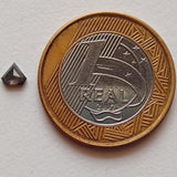 4.9x4.4mm Salt And Pepper 0.29 Cts Fancy Shield Shape Rose Cut Diamond, Flat Back Shield Diamond for Ring - PDD910