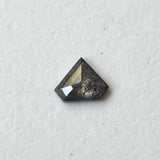 4x4.9mm Salt And Pepper 0.21 Cts Fancy Shield Shape Rose Cut Diamond, Flat Back Shield Diamond for Ring - PDD911