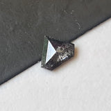4x4.9mm Salt And Pepper 0.21 Cts Fancy Shield Shape Rose Cut Diamond, Flat Back Shield Diamond for Ring - PDD911