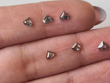 Salt And Pepper Fancy Shield Shape Rose Cut Diamond, Flat Back Shield Diamond for Ring / Pendant / Jewelry (A To F) - PDD912