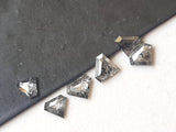 Salt And Pepper Fancy Shield Shape Rose Cut Diamond, Flat Back Shield Diamond for Ring / Pendant / Jewelry (A To F) - PDD912