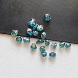 Conflict Free Beautiful Blue Rough Diamond Crystal, Loose Natural Clear Blue Smooth Raw Diamond For Jewelry / Ring , 3-3.5mm 1 Pc - PDD928