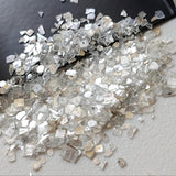White Diamond Faceted Slices Dust, White Diamond Faceted Diamond Slices For Jewelry (5Ct To 10Cts) - PPKJ185