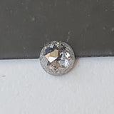 4.4mm Salt And Pepper Rose Cut Salt & Pepper Tamboli Loose Diamond, Faceted Round Diamond Cabochon, Rose Cut for Ring - PDD915