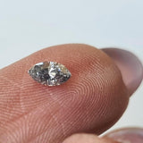 Salt And Pepper RARE 5.4x3mm, 0.24 Ct Marquise Shape Diamond, Brilliant Cut Faceted Clear Black Diamond For Engagement Ring - PDD916