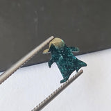 8mm Rare Blue Penguin Cut Polished Diamond Slice, Loose Fancy Penguin Diamond For Pendant / Ring / Earrings / Jewelry For Her - PDD917