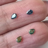 Blue Pear Brilliant Cut Diamond, Sparkling Loose Diamond Pear For Ring / Earrings (A to D) - PDD919