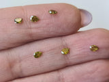 Yellow Green Pear Brilliant Cut Diamond, Loose Sparkling Diamond Pear For Ring / Earrings - PDD920