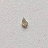 5x2.8mm White Shield Diamond, 0.18Cts Natural White Loose Shield Kite Shape Rose Cut Flat Back Fancy Cut Diamond / for Ring - PDD922