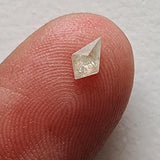 5x2.8mm White Shield Diamond, 0.18Cts Natural White Loose Shield Kite Shape Rose Cut Flat Back Fancy Cut Diamond / for Ring - PDD922