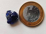 14x12.5mm Blue Sapphire Rough Slice, Loose Raw Blue Sapphire Slice Gemstone for Pendant / Jewelry, 1 Pc - PDG365