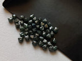 Conflict Free 5 Pcs Blue Raw Diamond Octahedron Drilled, Natural Blue Rough Raw Uncut Diamond Crystal, 2mm-2.5mm - PPKJ192