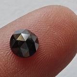 Conflict Free 5.2mm Black Rose Cut Diamond, 0.5Cts Rare Loose Natural Faceted Black Rose Cut Diamond Cabochon for Ring - PDD932