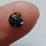 Conflict Free 5.2mm Black Rose Cut Diamond, 0.5Cts Rare Loose Natural Faceted Black Rose Cut Diamond Cabochon for Ring - PDD932