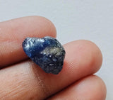 14.6x9mm Blue Sapphire Rough Slice, Raw , Loose Raw Blue Sapphire Slice Gemstone for Pendant / Jewelry, 1 Pc - PDG366