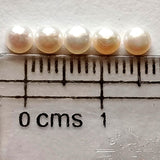 3-4mm Ivory Pearls Natural Fresh Water Cabochons, Loose Natural Flat Pearls For Jewelry (2Cts To 25Cts) - PG398