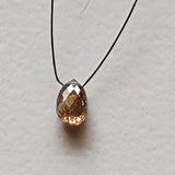 4.3x2.8mm Cognac Diamond Briolette Bead, 0.3Ct Beautiful Natural Cognac Faceted Tear Drop Bead Diamond Drop For Jewelry - PPKJ183